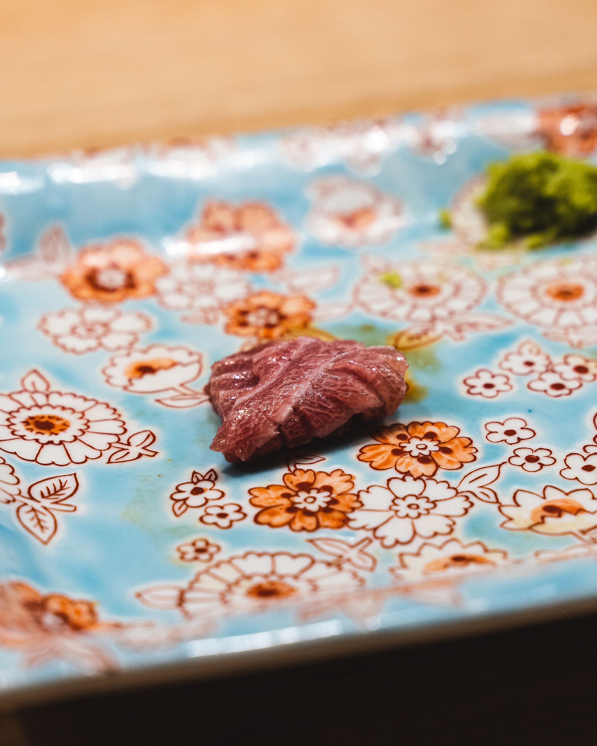 Close up of marbled tuna