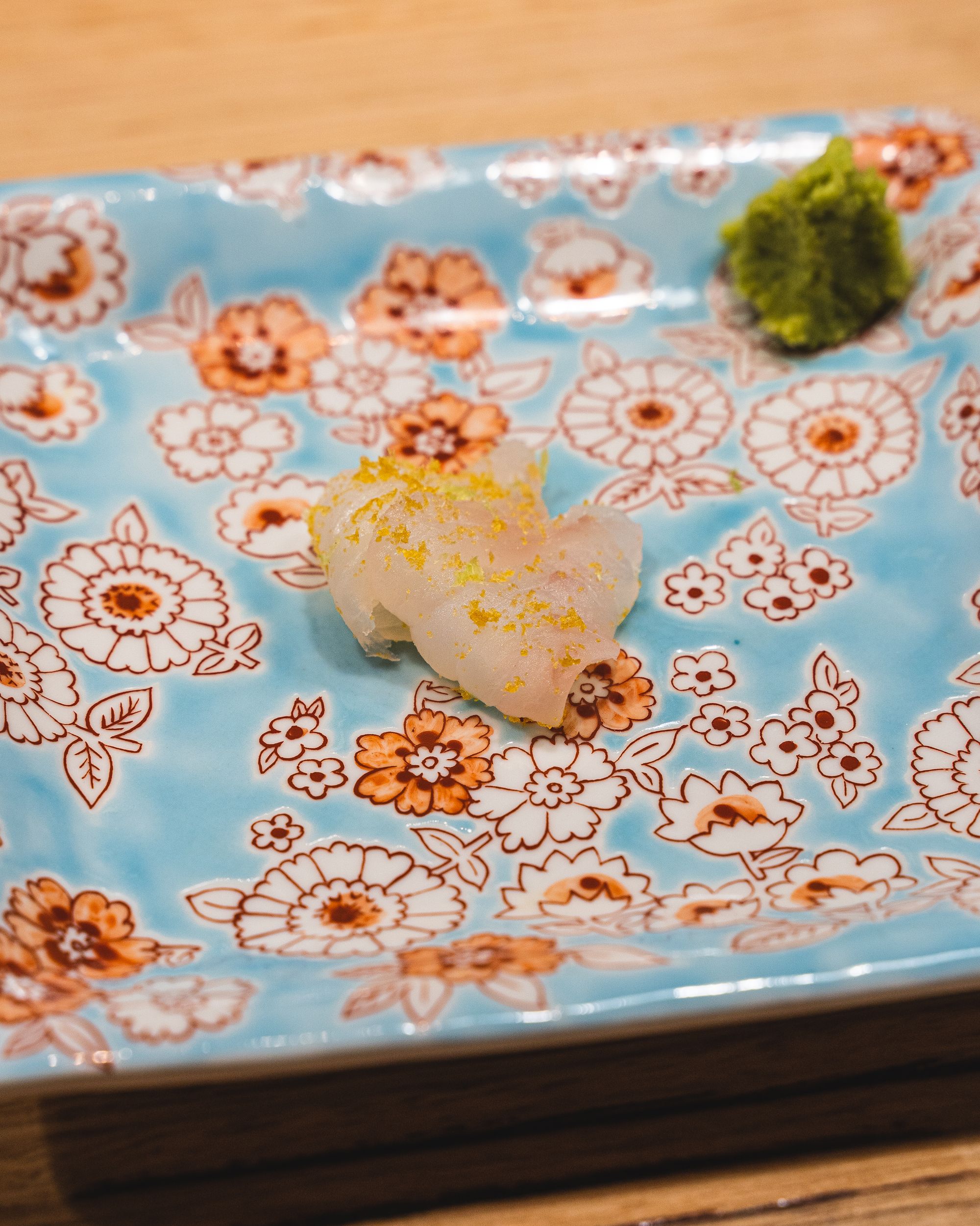 Aged snapper with shaved roe