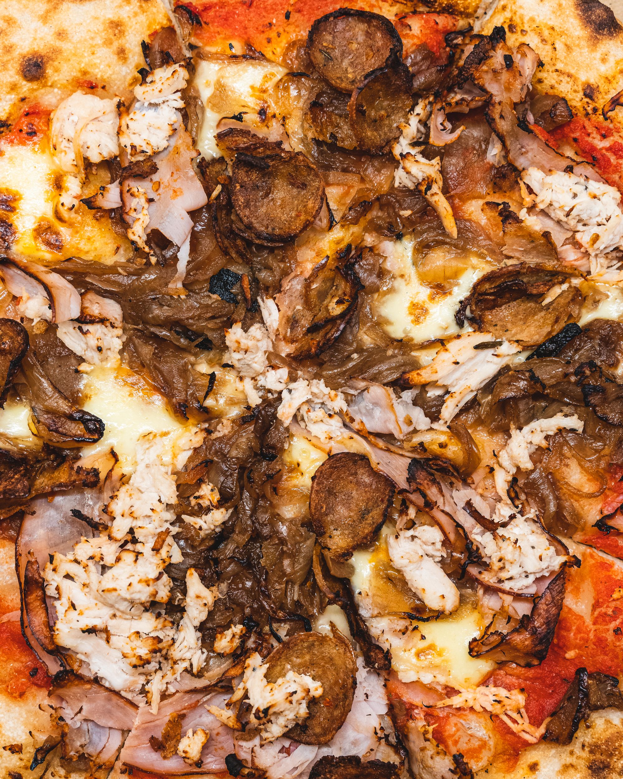 Close up of pizza