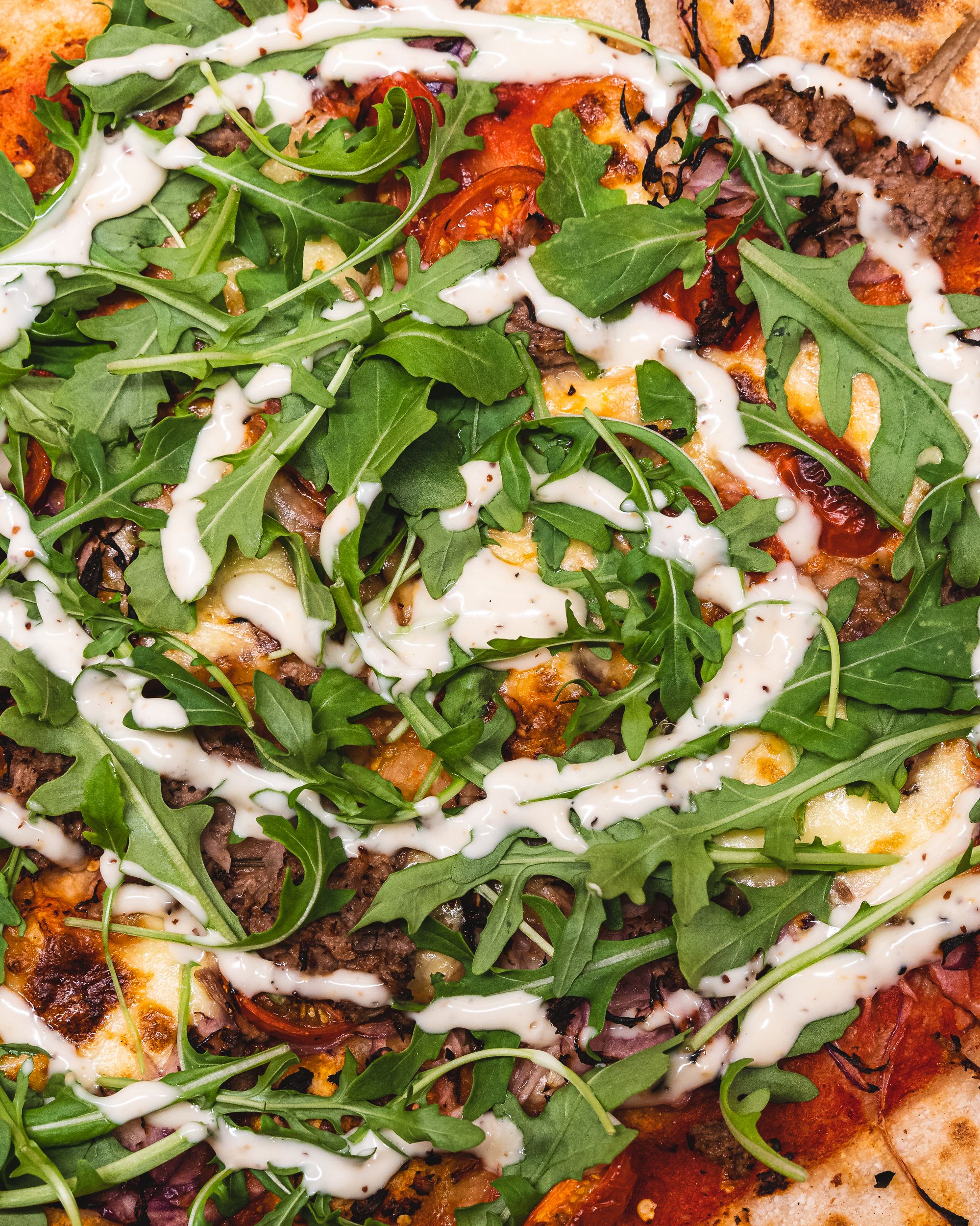 Close up of pizza