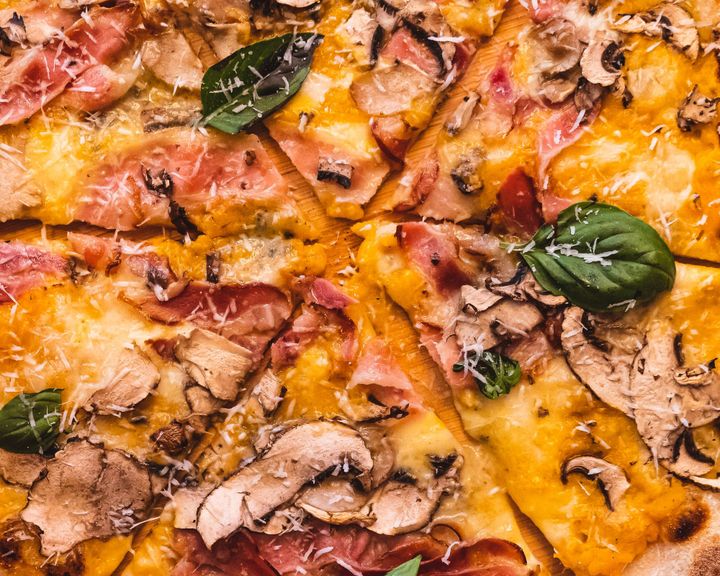 Close up of pizza