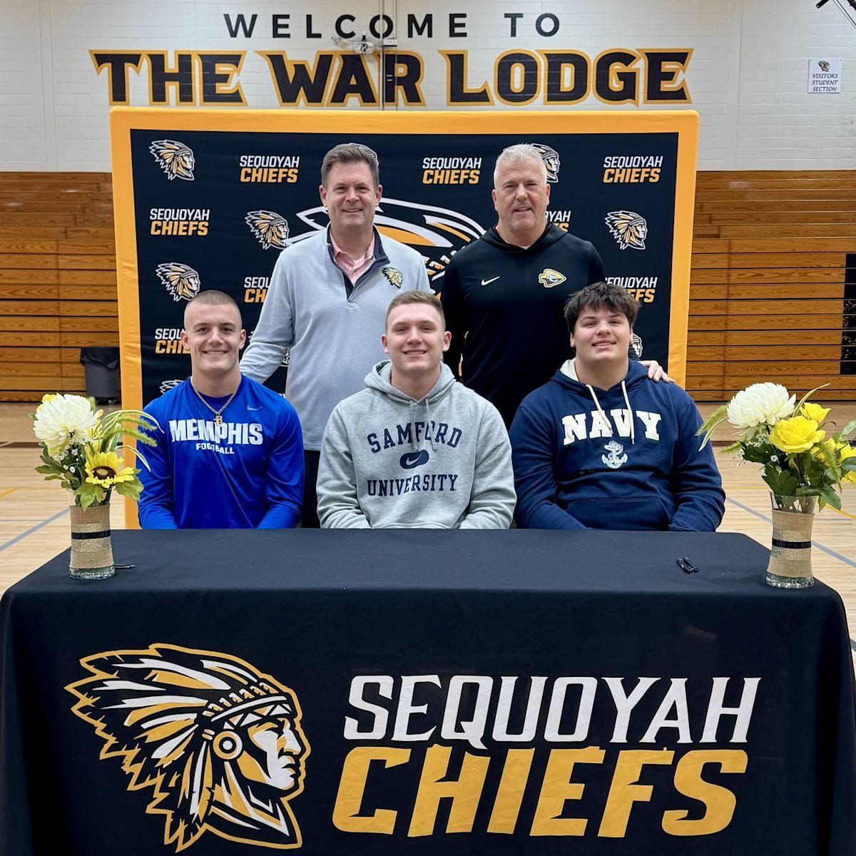 Three Sequoyah Football Players Sign National Letters of Intent