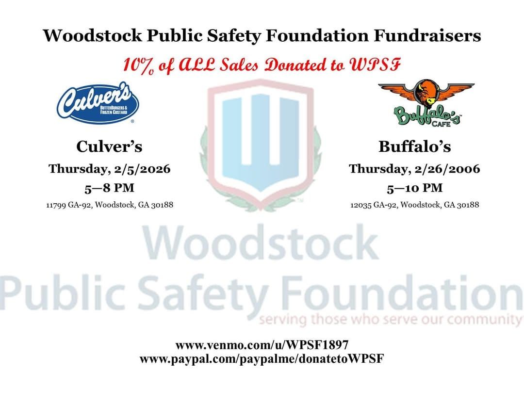 Woodstock Public Safety Foundation Announces February Dining Fundraisers