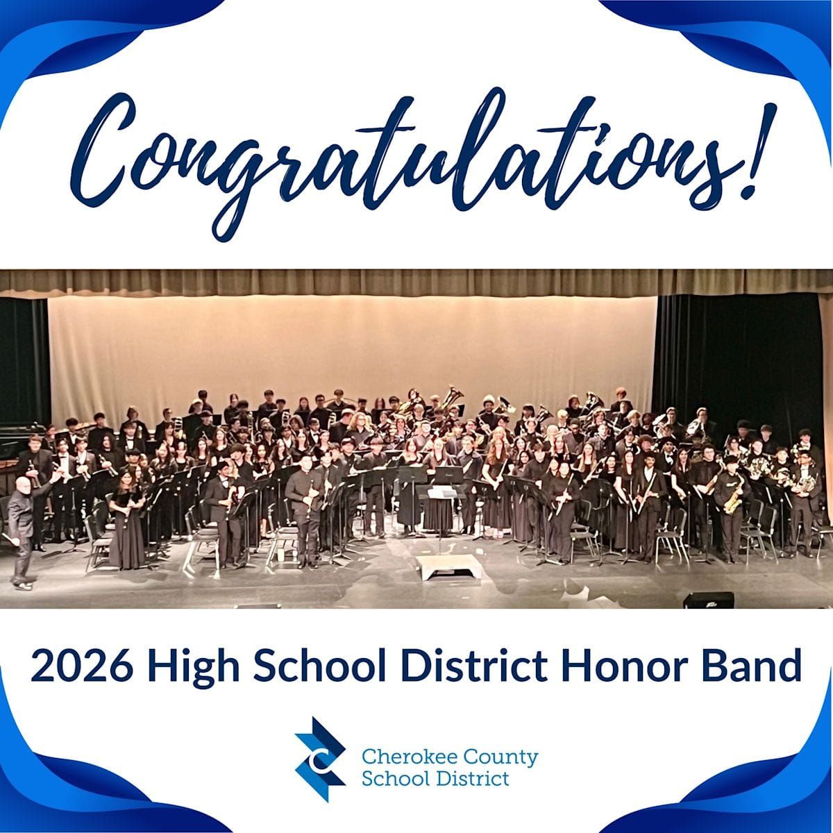83 Cherokee County Students Named to 2026 District Honor Band