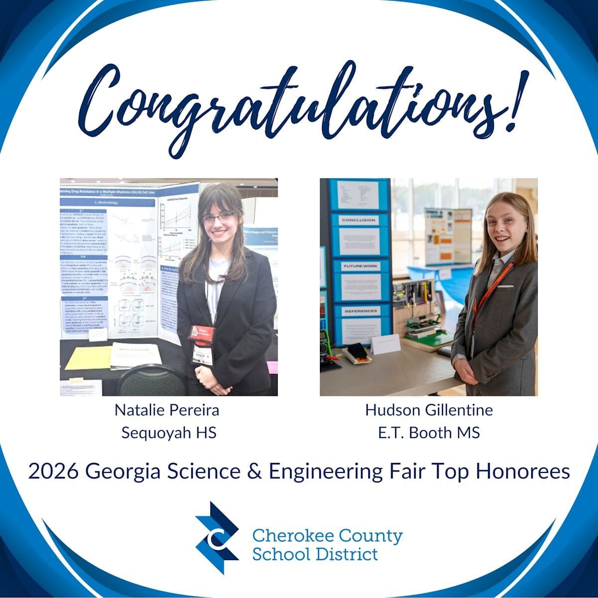 Cherokee County Students Earn Top Honors at 2026 Georgia Science & Engineering Fair