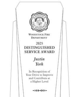 Firefighter Justin York Honored with Distinguished Service Award