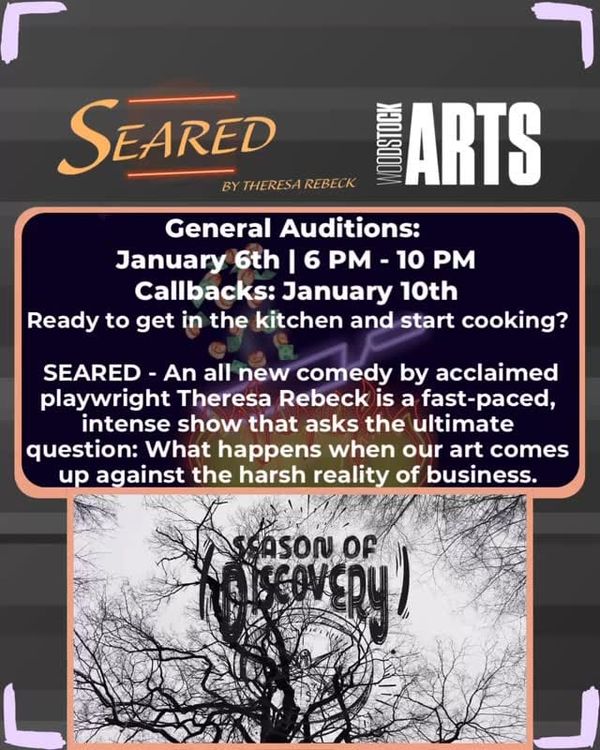Woodstock Arts Seeks Actors, Culinary Artists for 'SEARED' Auditions