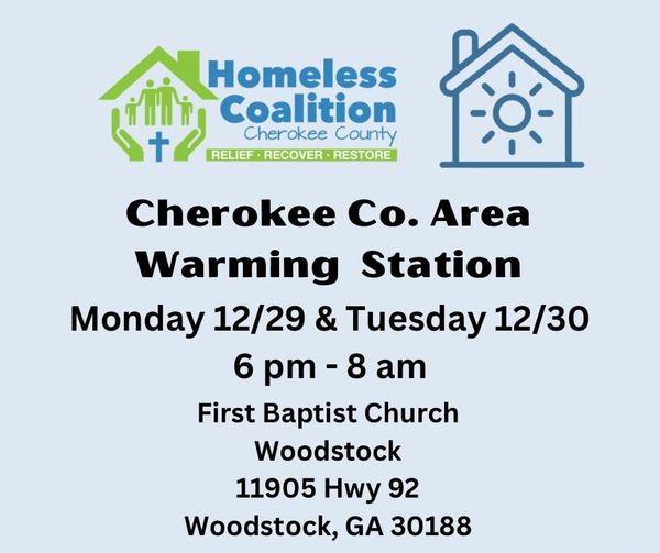 Emergency Warming Station Opens Tonight at First Baptist Woodstock