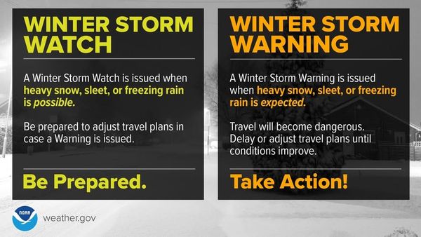Winter Storm Watch Issued; Snow and Ice Possible This Weekend
