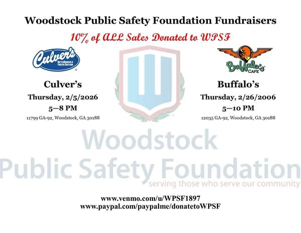 Woodstock Public Safety Foundation Announces February Dining Fundraisers