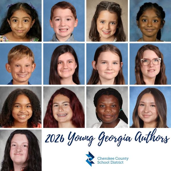 Cherokee County Students Earn Spots in Young Georgia Authors Regional Competition