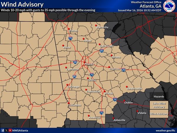Wind Advisory and Freeze Warning in Effect for Cherokee County Through Tuesday Morning