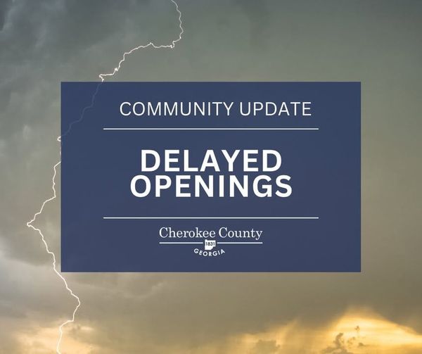 Cherokee County Offices, Schools Open Late Monday
