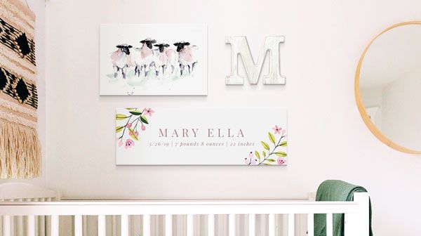 Dream Nursery Decor Using Canvas Prints