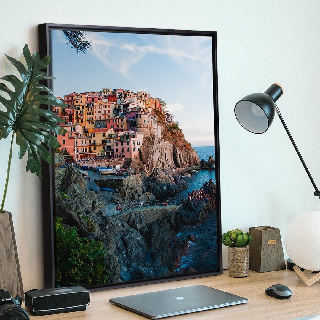 A big travel canvas showcasing the Amalfi coast in Italy