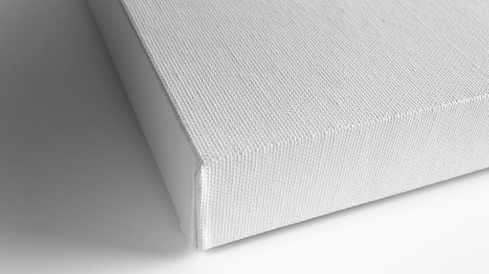 Close-up of premium canvas material and tight corner wrap, highlighting durability and quality construction