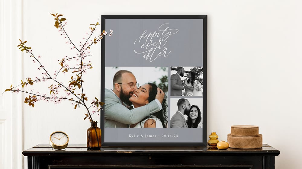 customized canvas word art print of wedding day moments