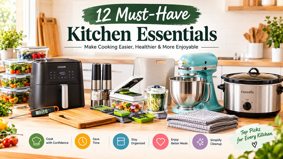 12 Must-Have Kitchen Essentials to Make Cooking Easier