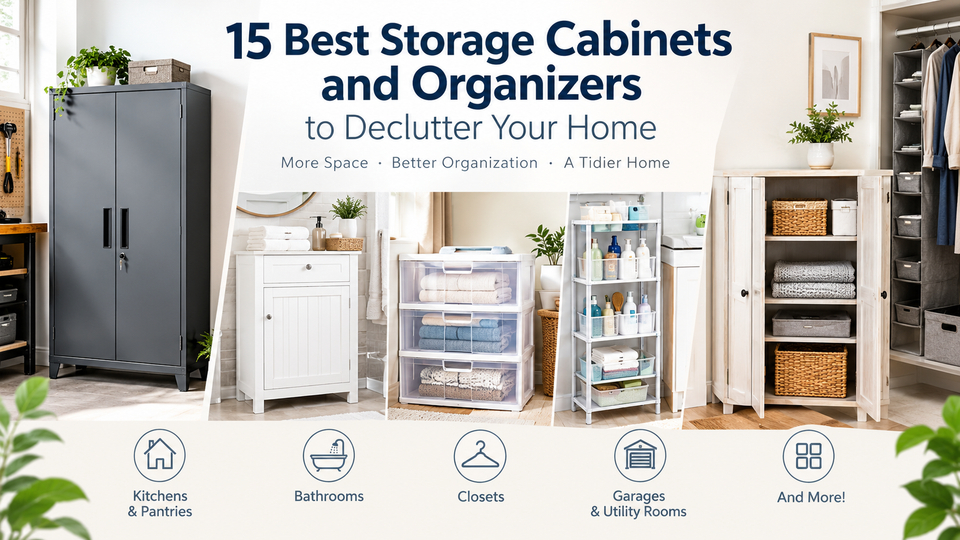 13 Best Storage Cabinets and Organizers to Declutter Your Home