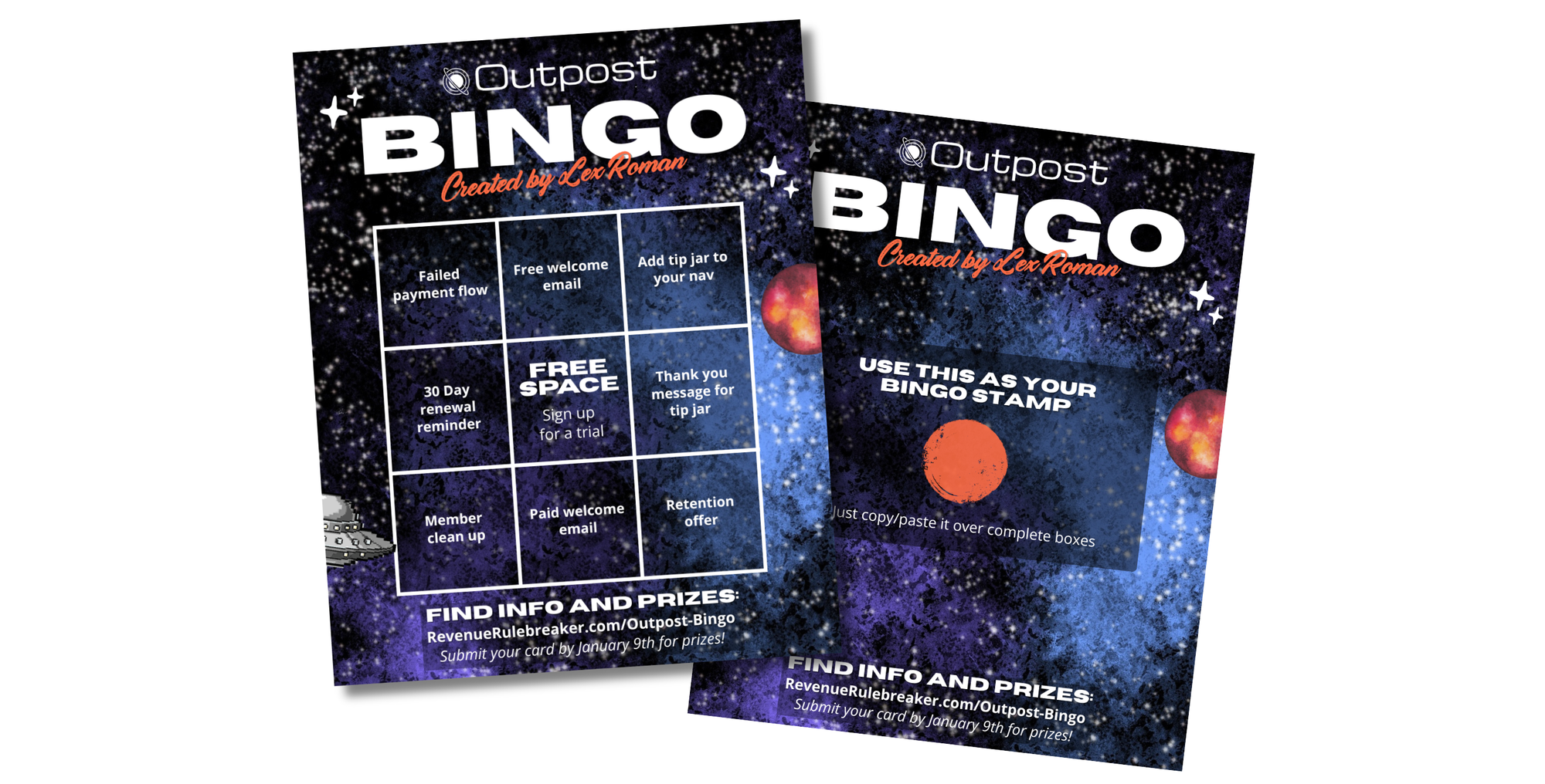 Outpost Bingo cards