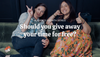 Should you give away your time for free? Photo of Pame Barba and me on a couch