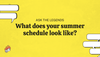 Ask The Legends: What does your summer schedule look like?
