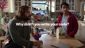 Silicon Valley meme "why didn't you write your code?"