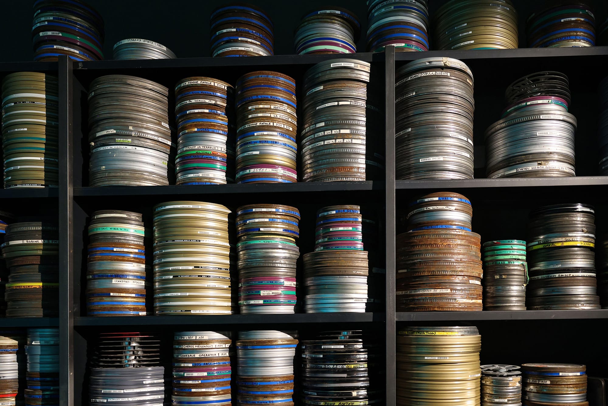 Film reel vault. Kernels galore.