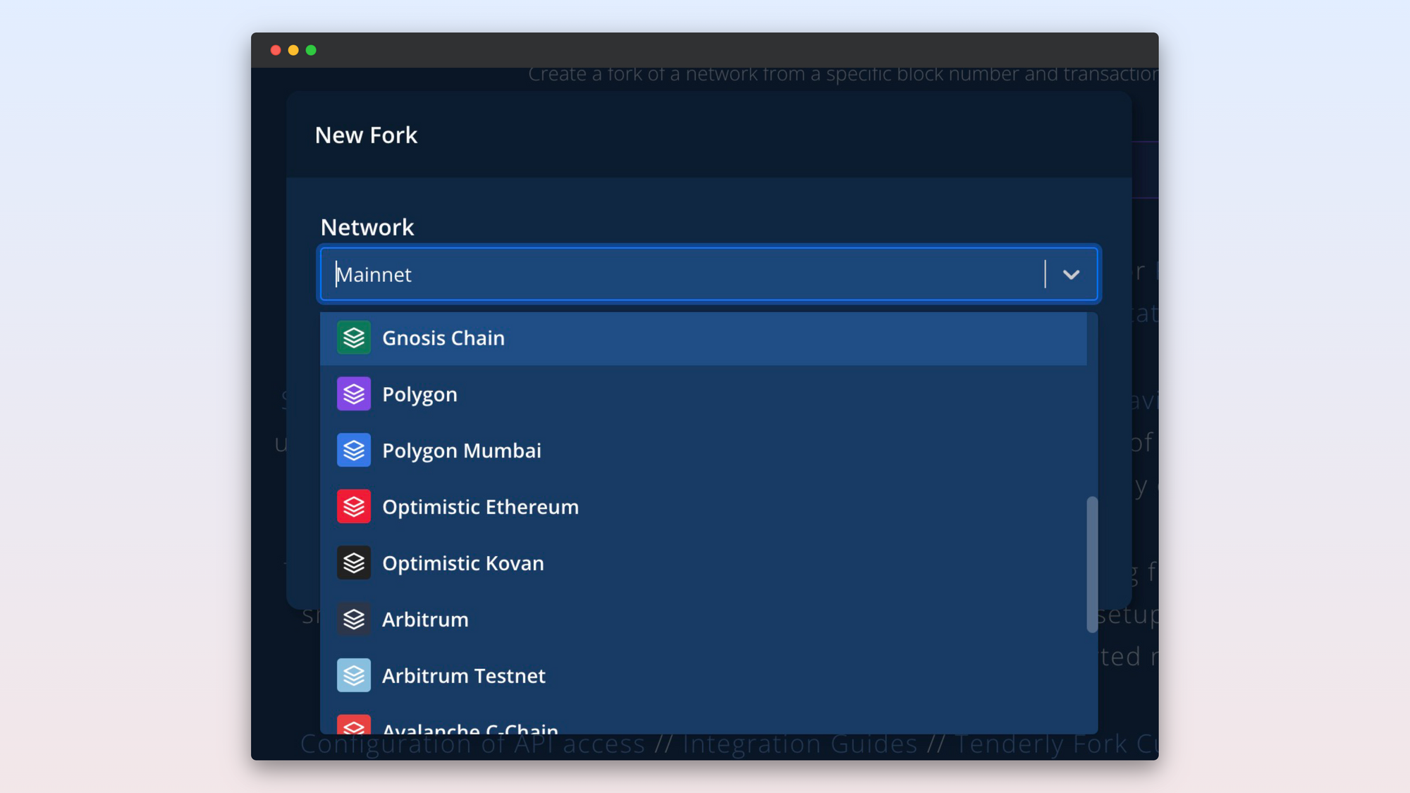 List of networks supported supported by Tenderly 