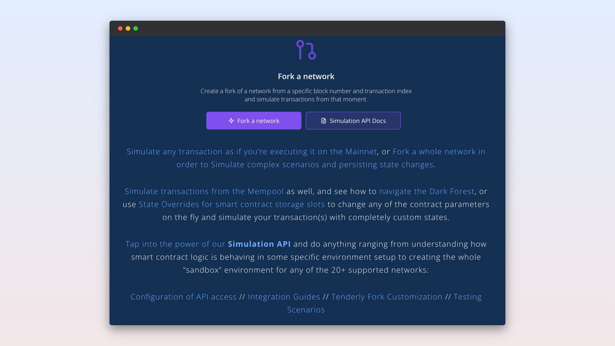 Getting started with Tenderly Forks