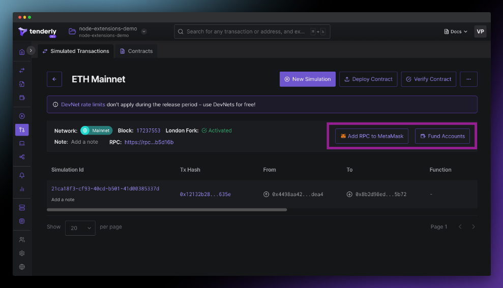 One-Click Add RPC to Metamask + Built-in Unlimited Faucet