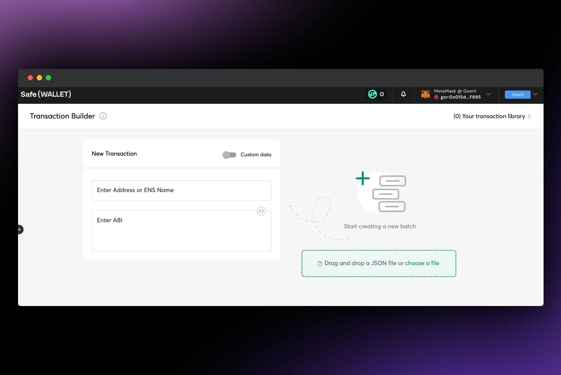 gnosis safe transaction builder