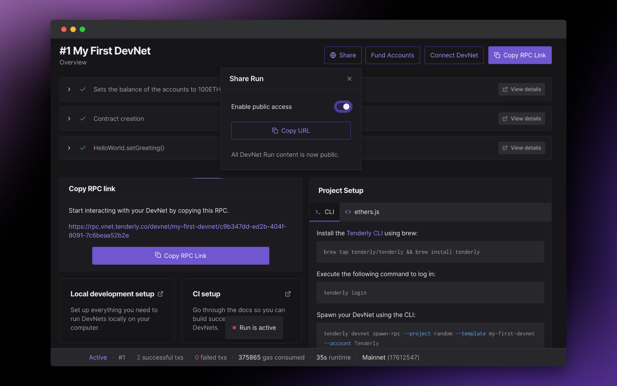 Sharing a DevNet development and testing environment publicly
