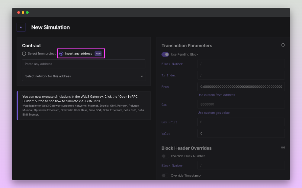 Easier & Faster Way to Add Any Contract in Simulator & Alerts