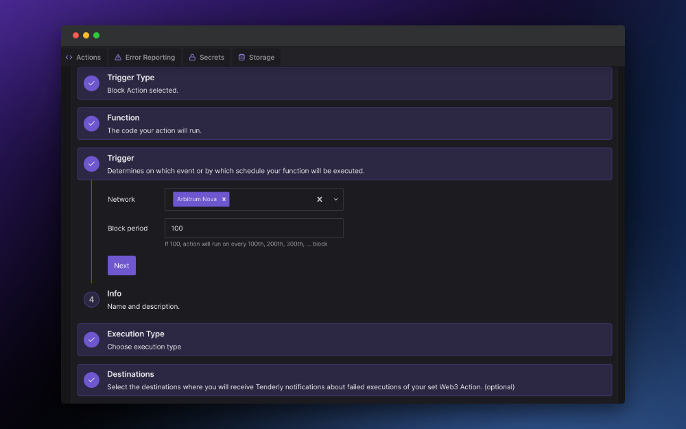 Creating a Tenderly Web3 Action for Arbitrum Nova