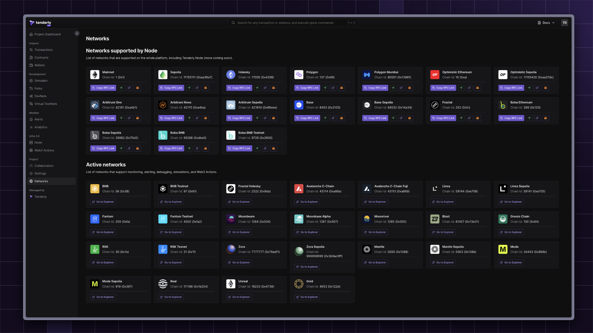 Tenderly Expands Supported Networks to 40+