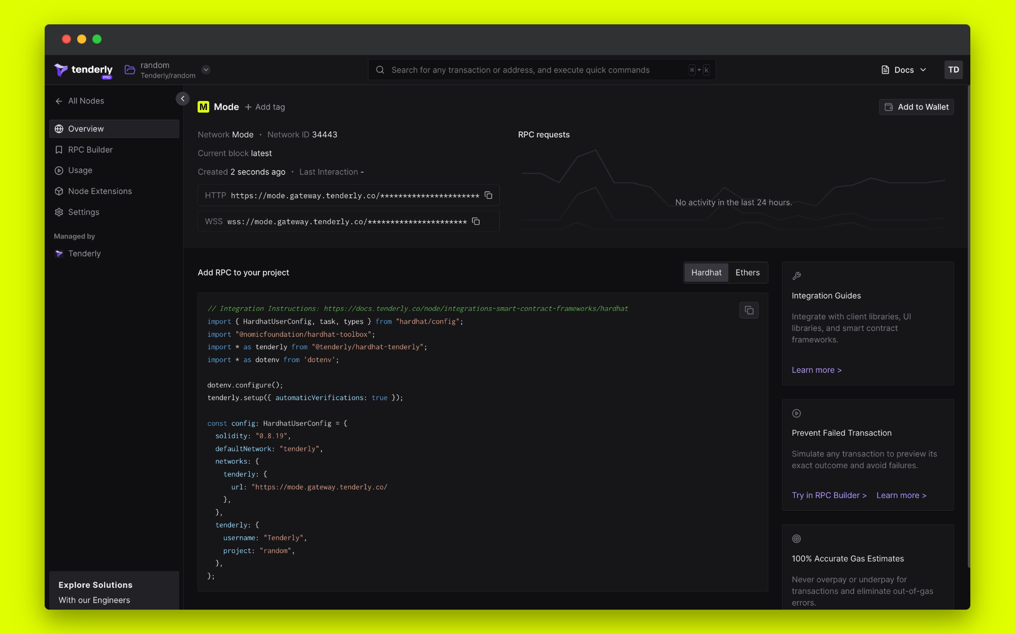 High-performance Node RPC for Mode