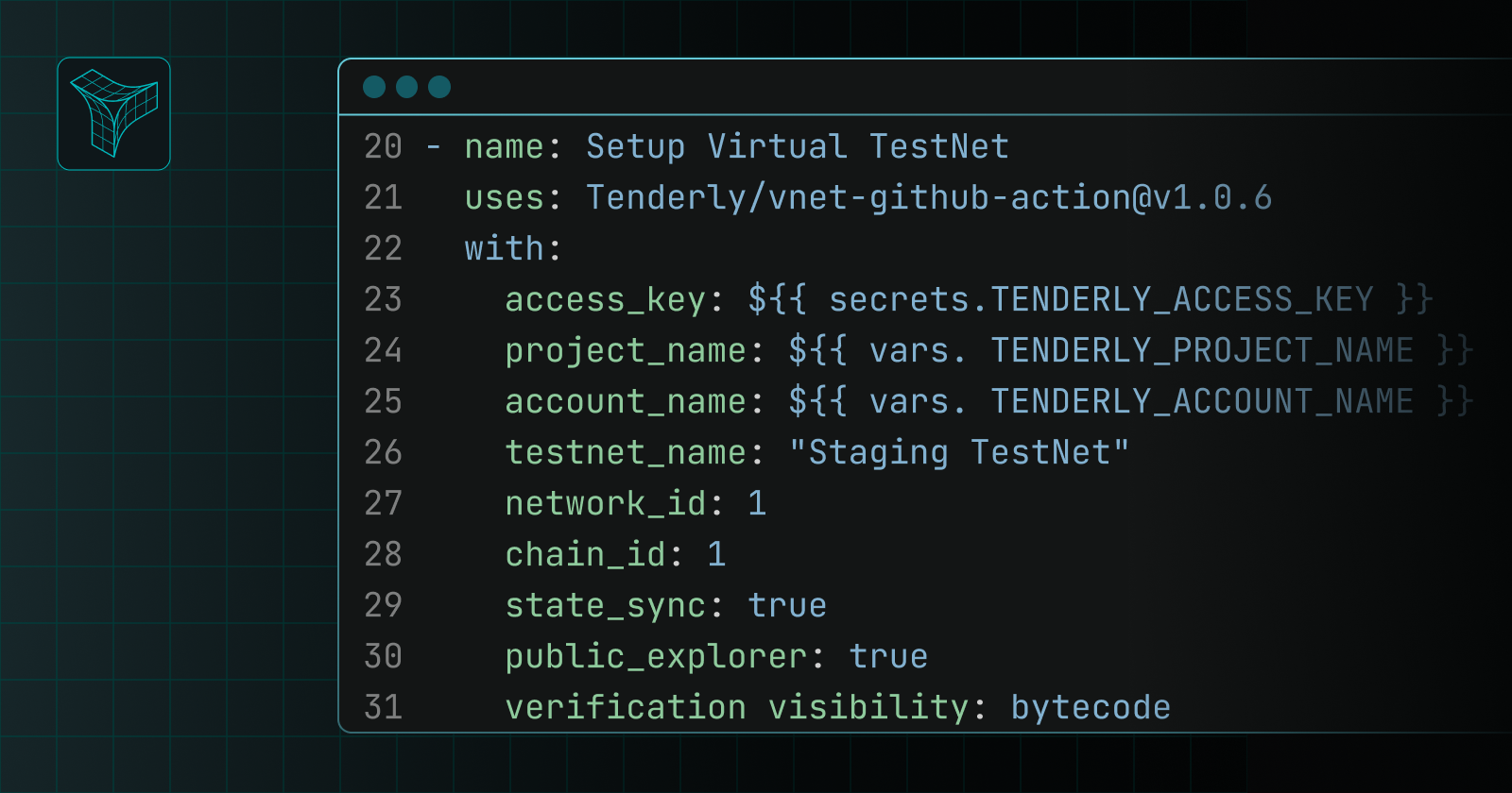 GitHub Action for Virtual TestNet CI Setup