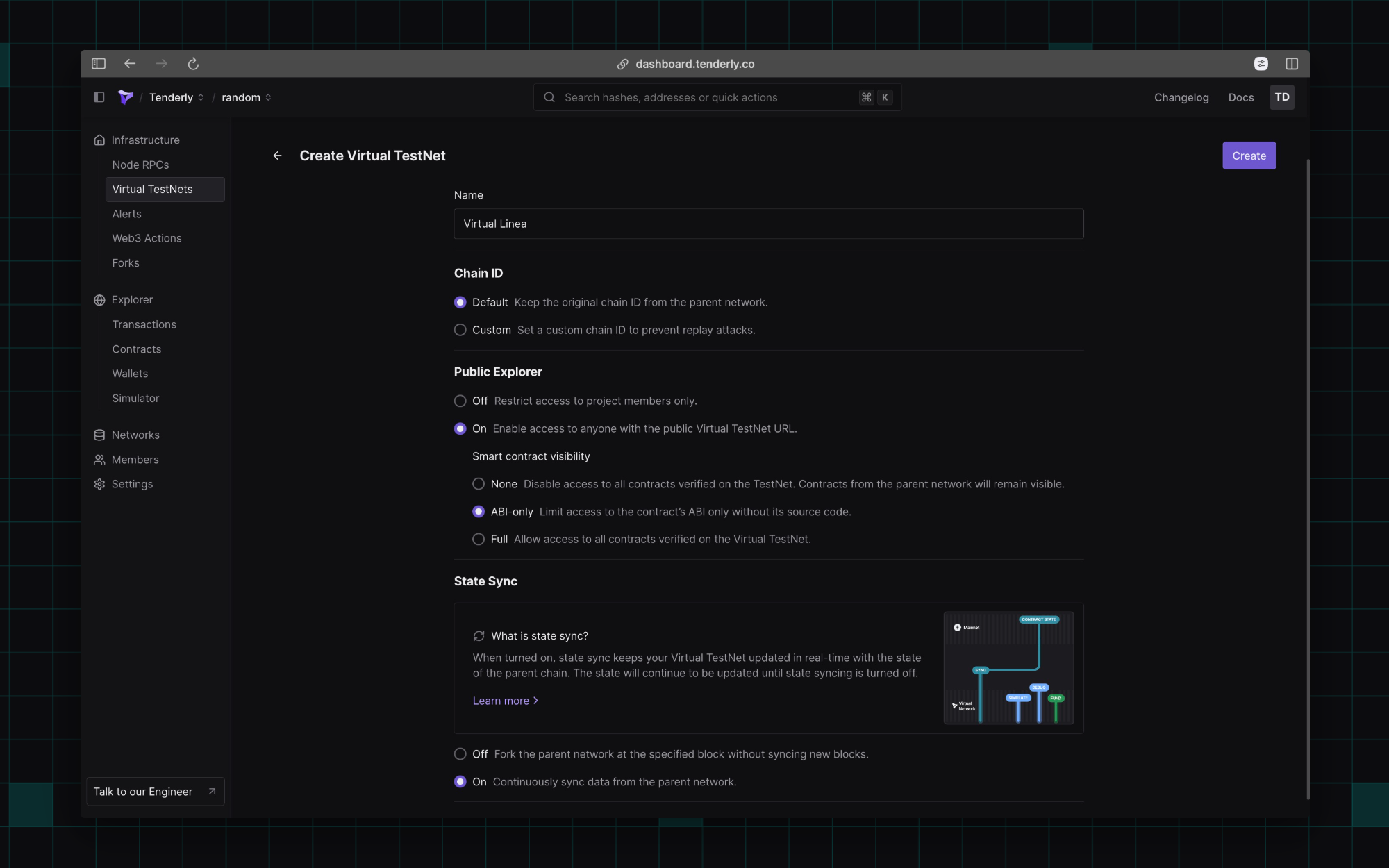 Setting up a Virtual TestNet for Linea