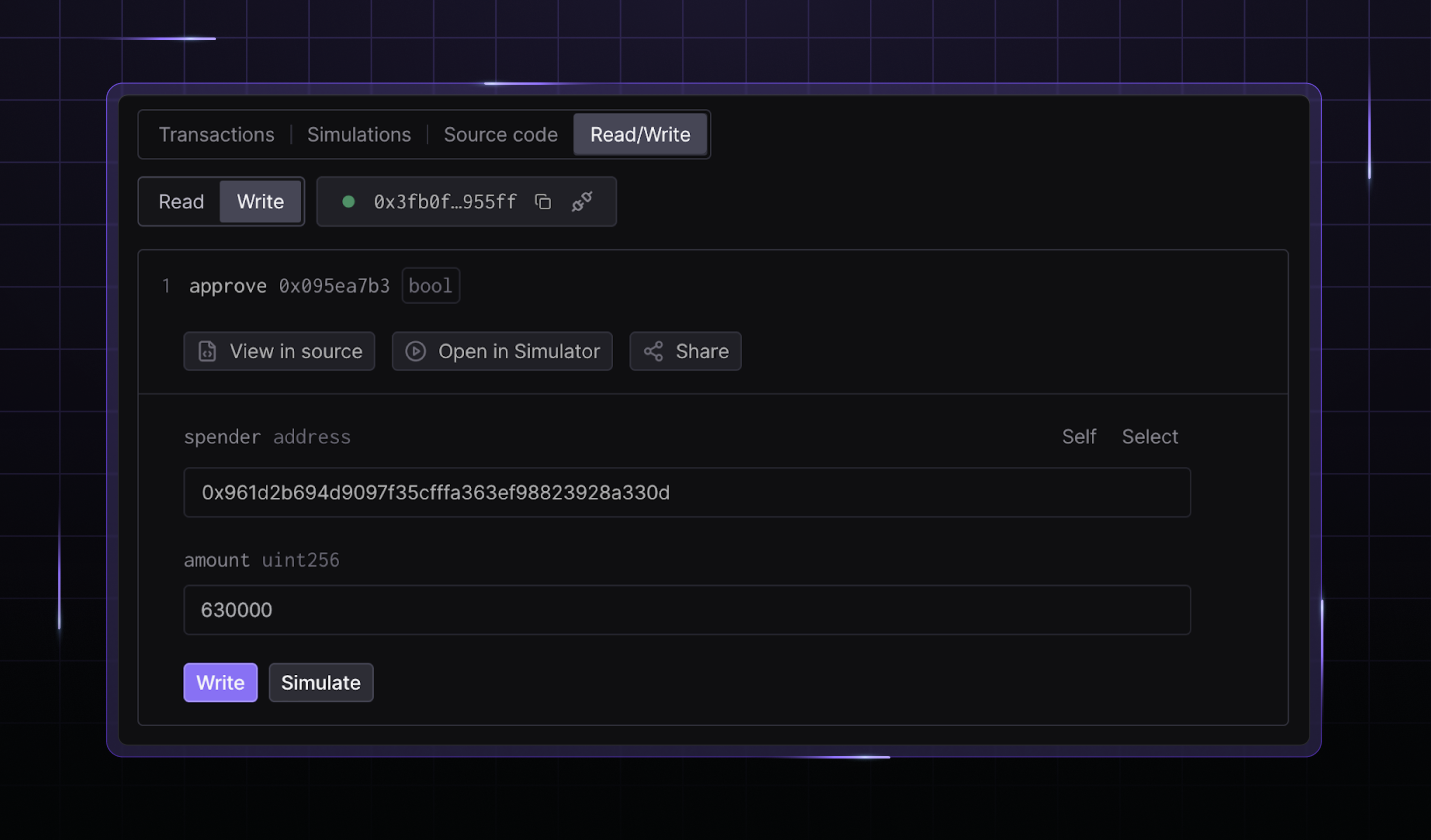 Read, Write, and Simulate Directly in Tenderly