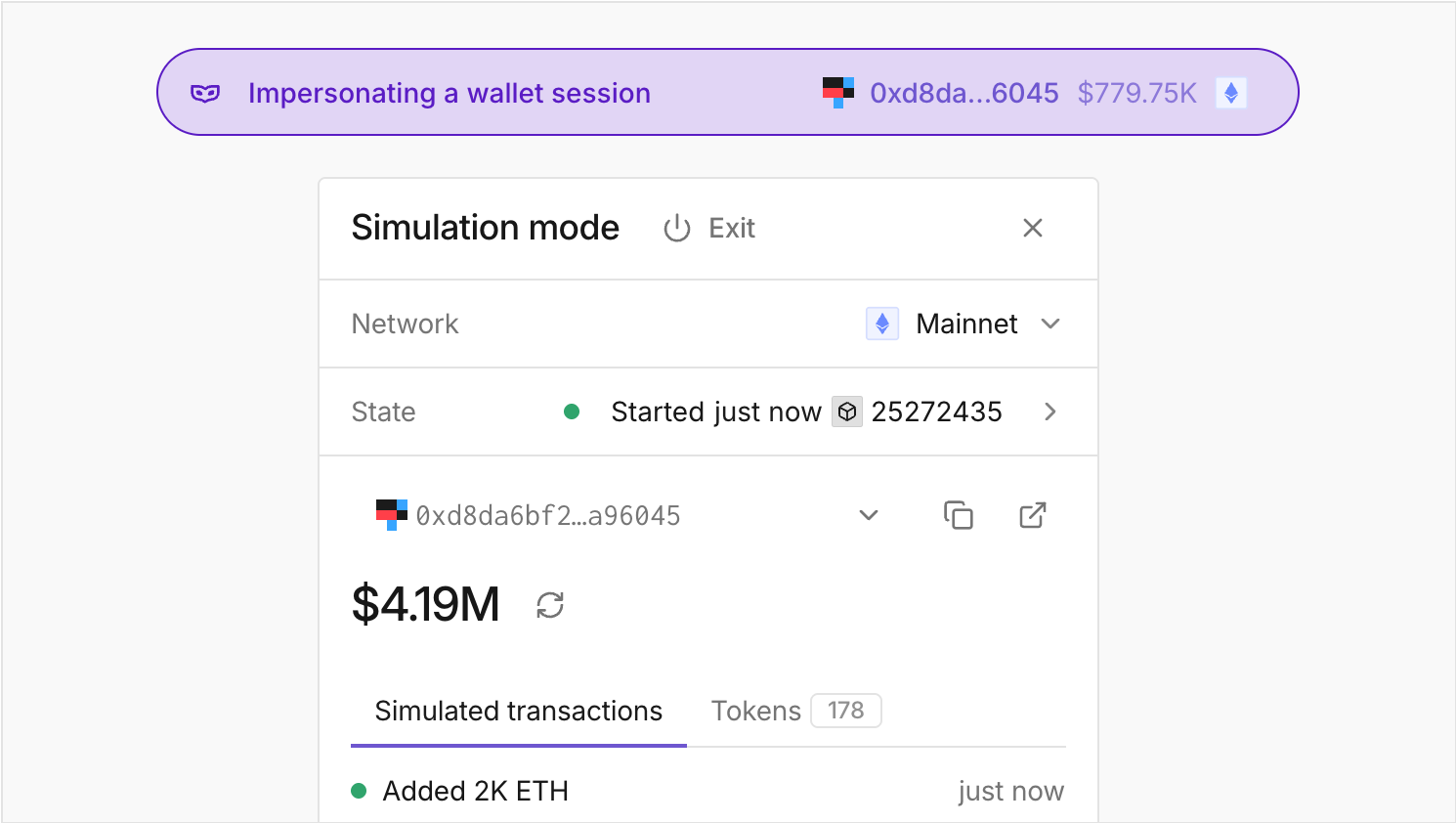 Impersonate Any Account Across the Dashboard With Simulation Mode