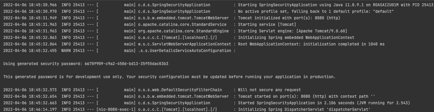 application's logs
