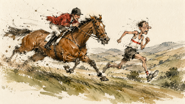 Who would win a race between a man and a horse?