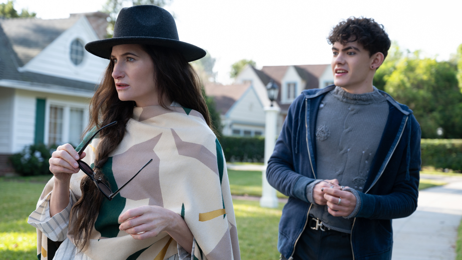 Agatha and Billy preparing to gather the coven in episode two.