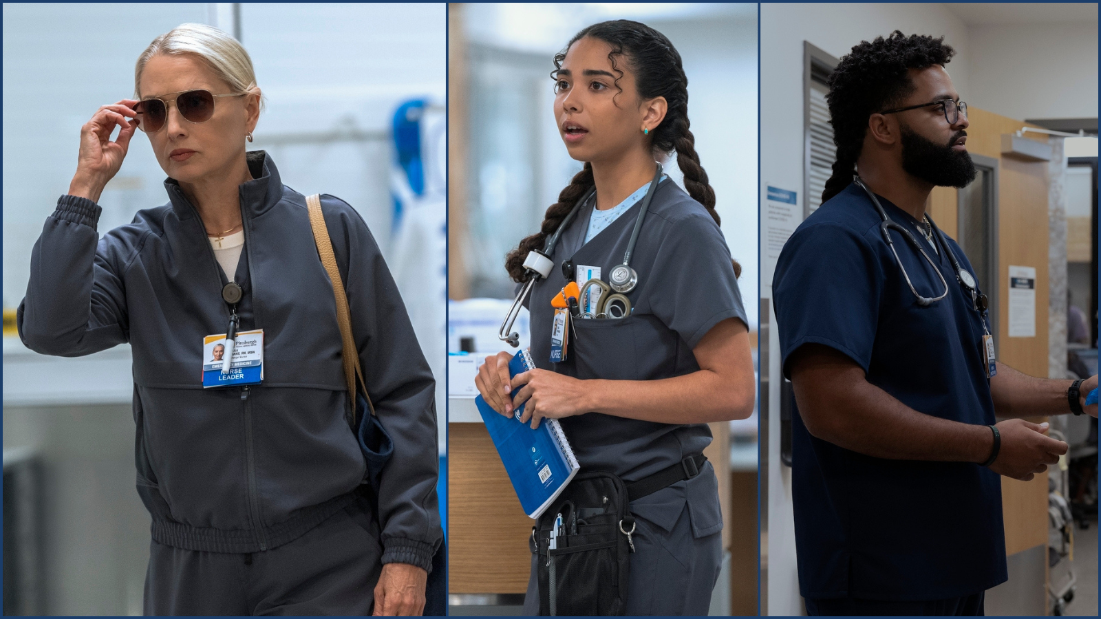 Dana, Emma, and Donnie all with their hair back.