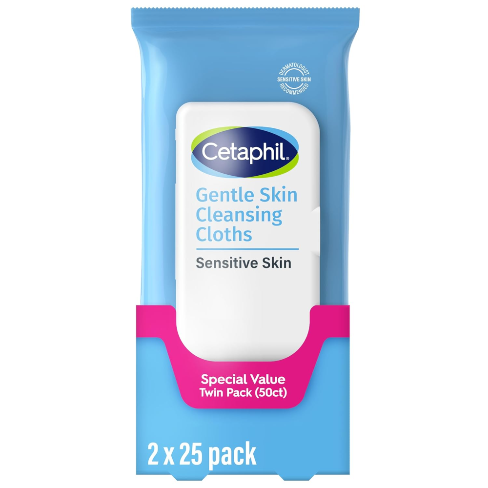 A two pack of Cetaphil Face and Body Wipes
