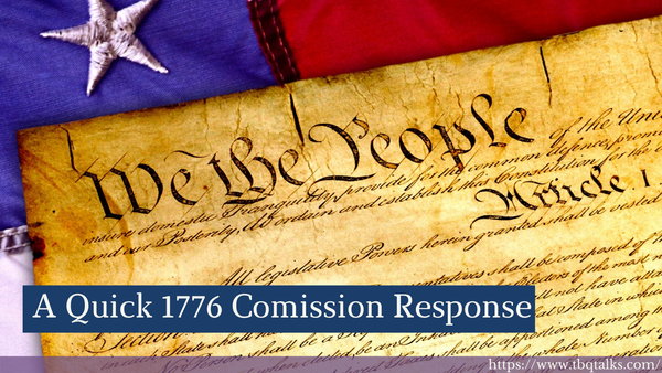 A Quick 1776 Commission Response