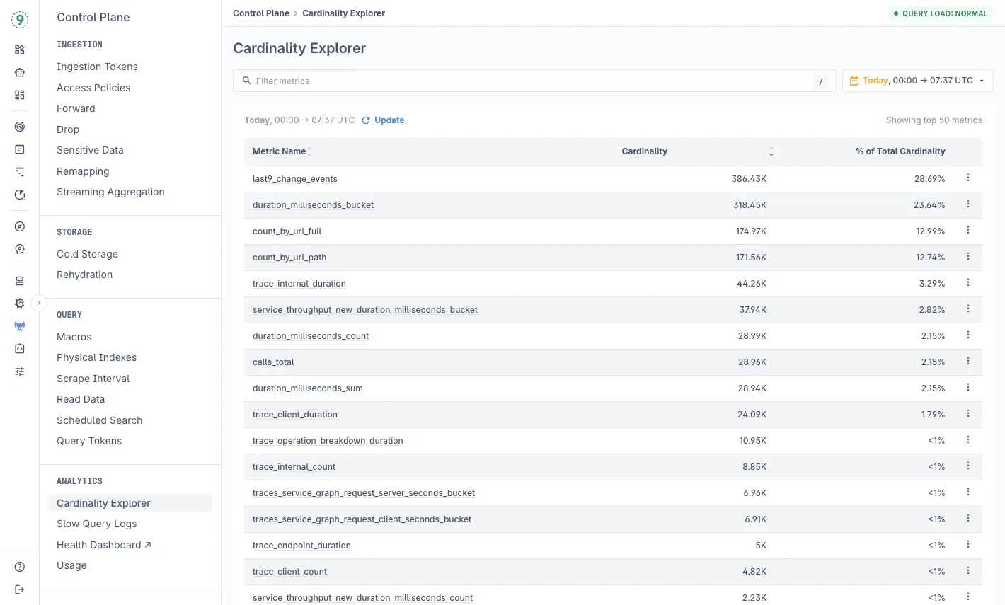 Cardinality Explorer
