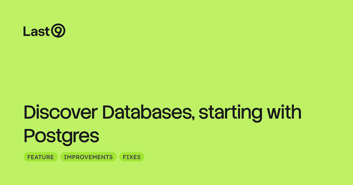 Discover Databases, starting with Postgres