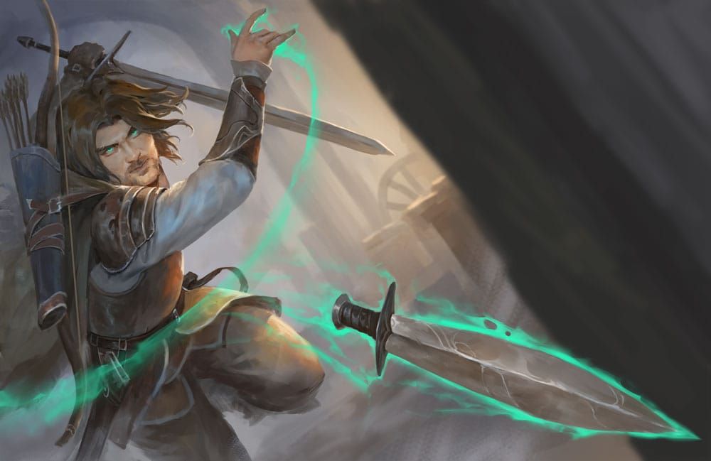 Ranger throwing a dagger